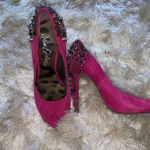 Sam Edelman studded suede heel hot pink size 7.5